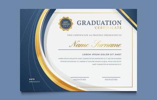 modelo de diploma de premiação de certificado de formatura vetor