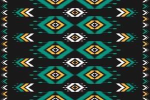 tapete étnico ikat arte padrão. sem costura padrão geométrico étnico ikat em tribal. estilo mexicano. vetor