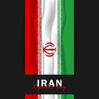 vetor do dia da república com bandeiras do Irã. celebração do dia da República do Irã.