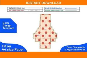 face mascarar caixa dieline modelo e 3d caixa cor mutável com editável cor Projeto modelo vetor