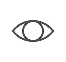 olho relacionado ícone esboço e linear vetor. vetor
