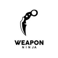 arma logotipo, tradicional arma karambit vetor, ninja brigando ferramenta simples projeto, símbolo ícone, ilustração vetor