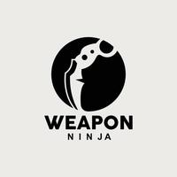 arma logotipo, tradicional arma karambit vetor, ninja brigando ferramenta simples projeto, símbolo ícone, ilustração vetor