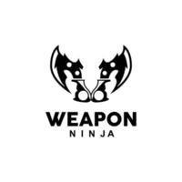 arma logotipo, tradicional arma karambit vetor, ninja brigando ferramenta simples projeto, símbolo ícone, ilustração vetor