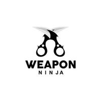 arma logotipo, tradicional arma karambit vetor, ninja brigando ferramenta simples projeto, símbolo ícone, ilustração vetor