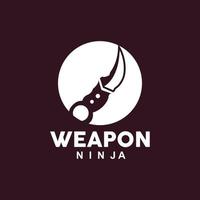 arma logotipo, tradicional arma karambit vetor, ninja brigando ferramenta simples projeto, símbolo ícone, ilustração vetor