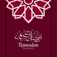 caligrafia árabe ramadan kareem com ornamentos islâmicos tradicionais. ilustração vetorial vetor