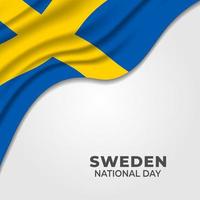 ilustração em vetor do dia da independência da Suécia. dia nacional da suécia. ilustração vetorial