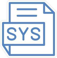 sys vetor ícone estilo