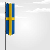 dia nacional da suécia. comemorado anualmente em 6 de junho na Suécia. vetor