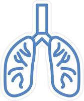 pulmões vetor ícone estilo