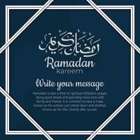 caligrafia árabe ramadan kareem com ornamentos islâmicos tradicionais. ilustração vetorial vetor