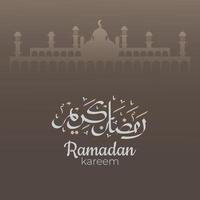 caligrafia árabe ramadan kareem com ornamentos islâmicos tradicionais. ilustração vetorial vetor