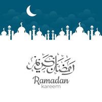 caligrafia árabe ramadan kareem com ornamentos islâmicos tradicionais. ilustração vetorial vetor