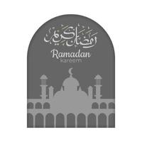 caligrafia árabe ramadan kareem com ornamentos islâmicos tradicionais. ilustração vetorial vetor