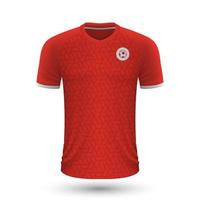 realista futebol camisa do Tunísia vetor