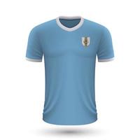 realista futebol camisa do Uruguai vetor