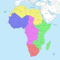 mapa do África com fronteiras do a estados. vetor