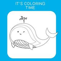 educacional imprimível coloração planilha. coloração atividade para crianças. vetor arquivo.