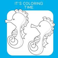educacional imprimível coloração planilha. coloração atividade para crianças. vetor arquivo.