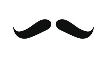 bigode ícone isolado em branco fundo vetor