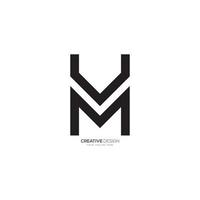 moderno carta v m ou m v linha arte criativo mínimo simples logotipo vetor