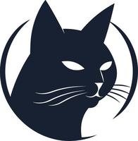 minimalista moderno gato logotipo. complicado gato ícone. simples gato vetor ícone.