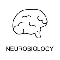 neurobiologia linha vetor ícone
