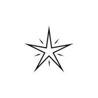 brilhante Estrela linha vetor ícone