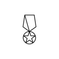 medalha com uma Estrela vetor ícone