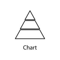 ícone de vetor de gráfico de pirâmide