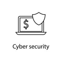 cyber financeiro segurança vetor ícone