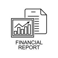 ícone de vetor de relatório financeiro