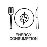 energia consumo vetor ícone