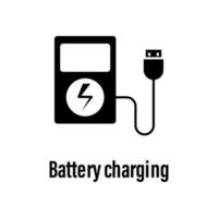 ícone do vetor de carregamento da bateria
