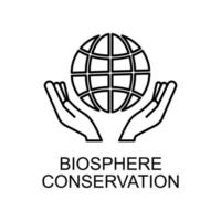 biosfera conservação esboço vetor ícone