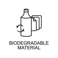 biodegradável material esboço vetor ícone