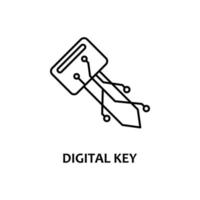 digital chave vetor ícone