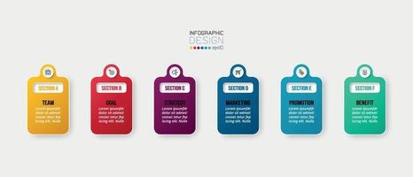 infográfico modelo de negócio com etapa ou opção de design. vetor