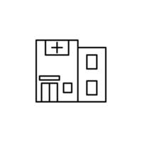 prédio, clínica, hospital vetor ícone