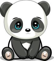 personagem fofa engraçado animal panda ilustração vetor