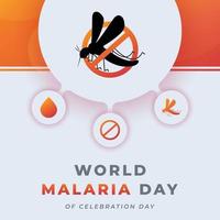 mundo malária dia celebração vetor Projeto ilustração para fundo, poster, bandeira, anúncio, cumprimento cartão