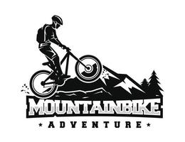 vetor de design de logotipo de bicicleta de montanha