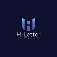 h carta abstrato logotipo para o negócio companhia corporativo vetor imagem