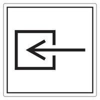 entrada entrada símbolo não elétrico sinal, ilustração vetorial, isolado na etiqueta de fundo branco. eps10 vetor