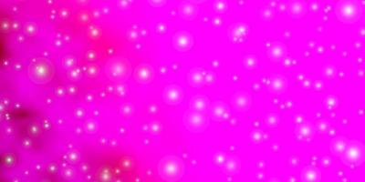 modelo de vetor rosa claro com estrelas de néon.