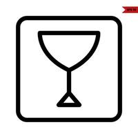 vidro beber dentro frme linha ícone vetor