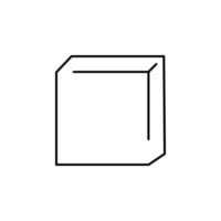 cubo geometria vetor ícone