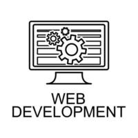 ícone de vetor de desenvolvimento web