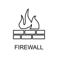 ícone de vetor de firewall